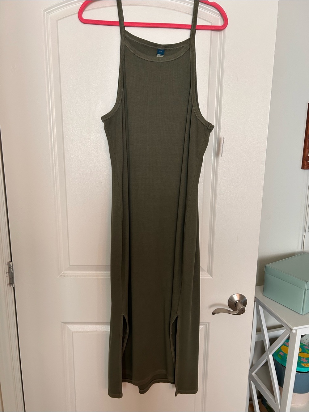Old Navy Olive Green Sleeveless Maxi Dress